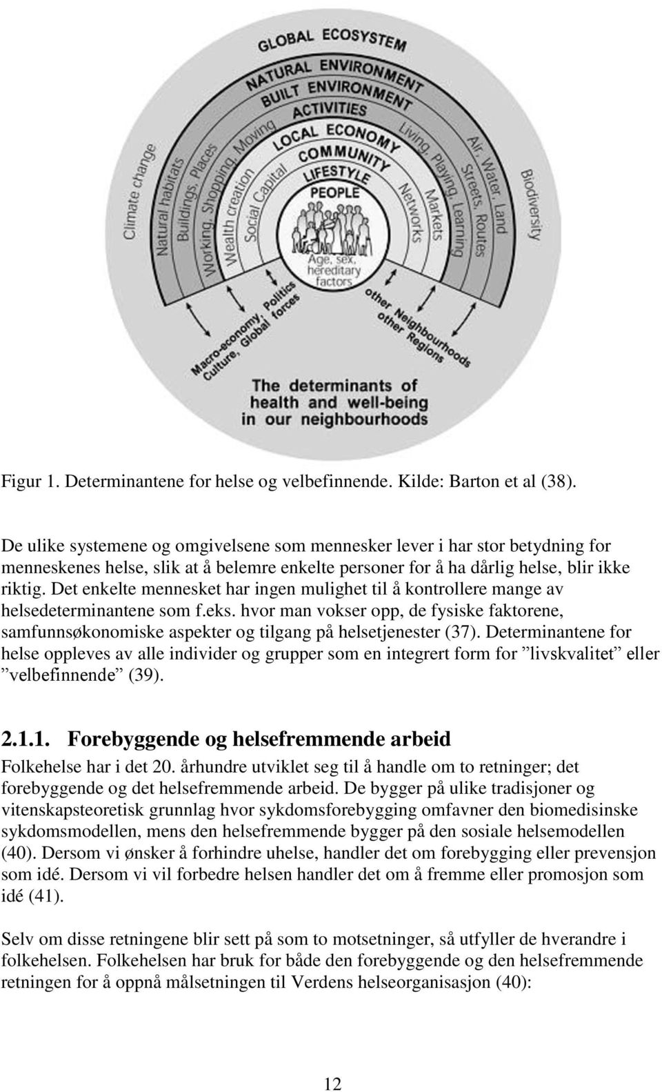 Det enkelte mennesket har ingen mulighet til å kontrollere mange av helsedeterminantene som f.eks.