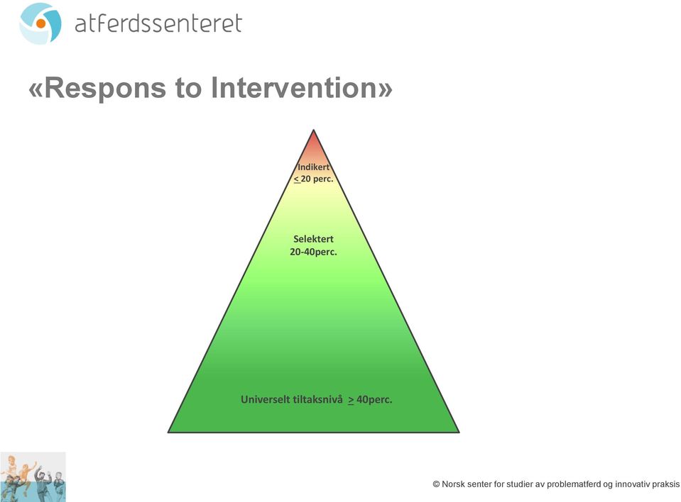 Universelt tiltaksnivå > 40perc.
