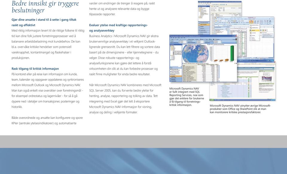 kan dine folk justere forretningsprosesser ved å Business Analytics i Microsoft Dynamics NAV gir ekstra balansere arbeidsbelastning mot kundebehov.