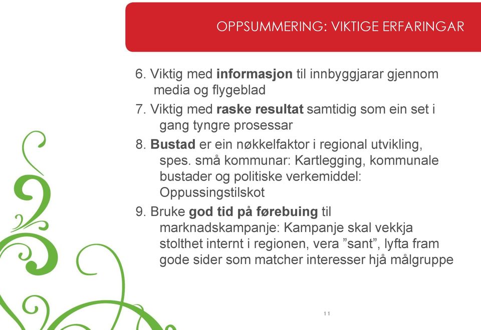 Bustad er ein nøkkelfaktor i regional utvikling, spes.