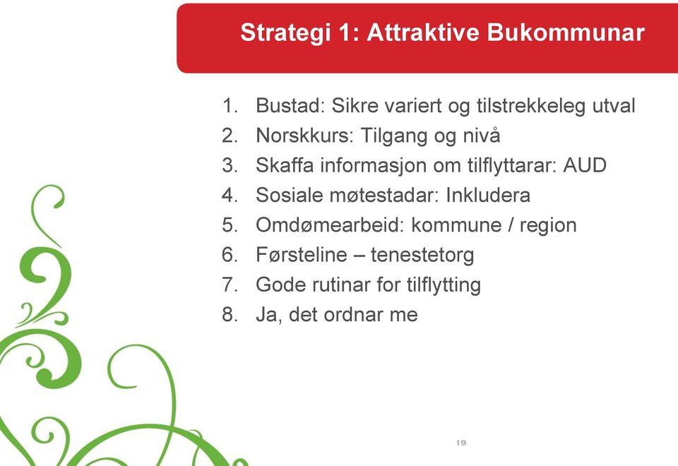 Norskkurs: Tilgang og nivå 3. Skaffa informasjon om tilflyttarar: AUD 4.