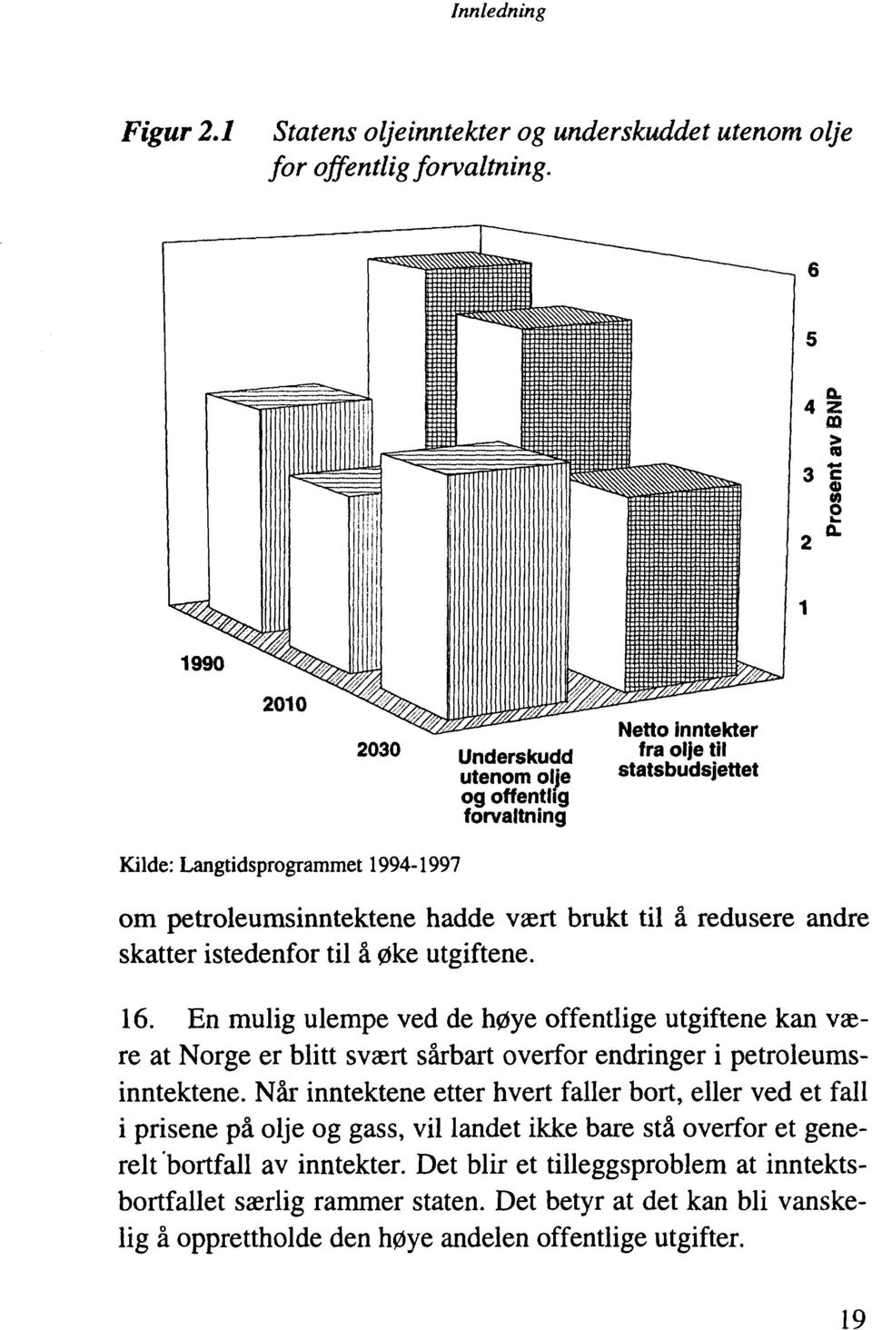 redusere andre skatter istedenfor til å øke utgiftene. 16. En mulig ulempe ved de høye offentlige utgiftene kan være at Norge er blitt svært sårbart overfor endringer i petroleumsinntektene.