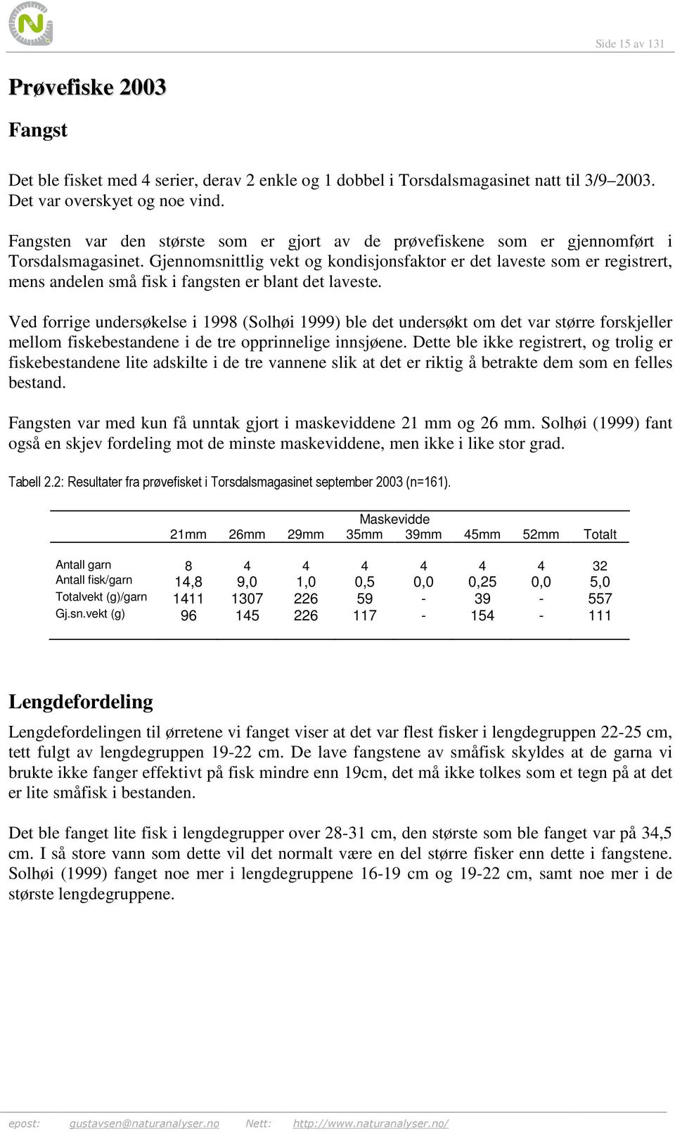 Gjennomsnittlig vekt og kondisjonsfaktor er det laveste som er registrert, mens andelen små fisk i fangsten er blant det laveste.