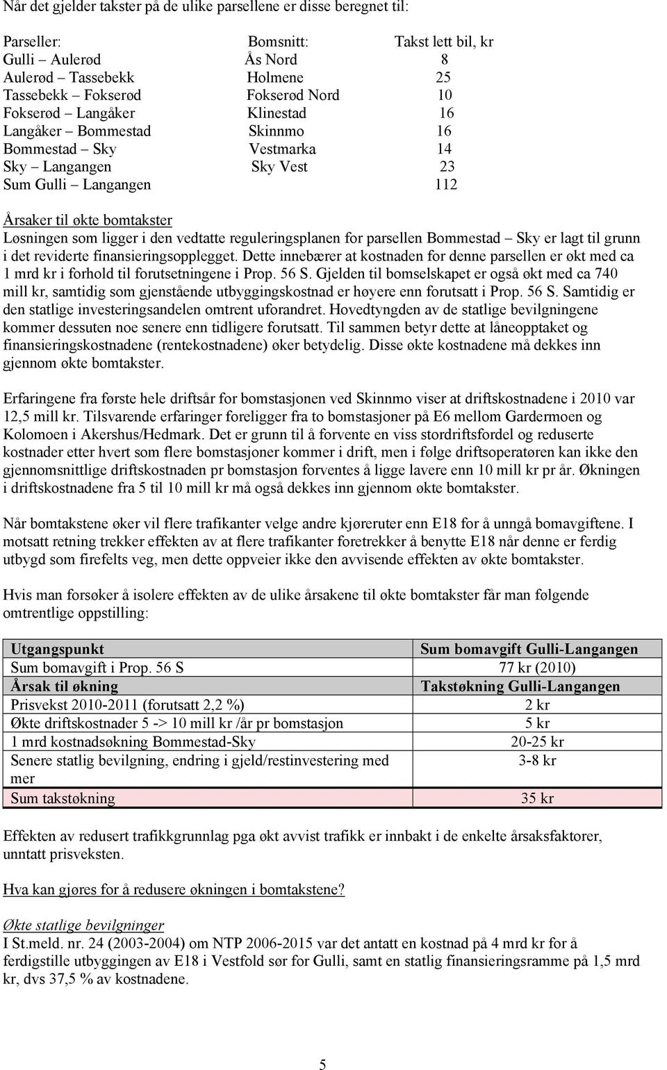 vedtatte reguleringsplanen for parsellen Bommestad Sky er lagt til grunn i det reviderte finansieringsopplegget.