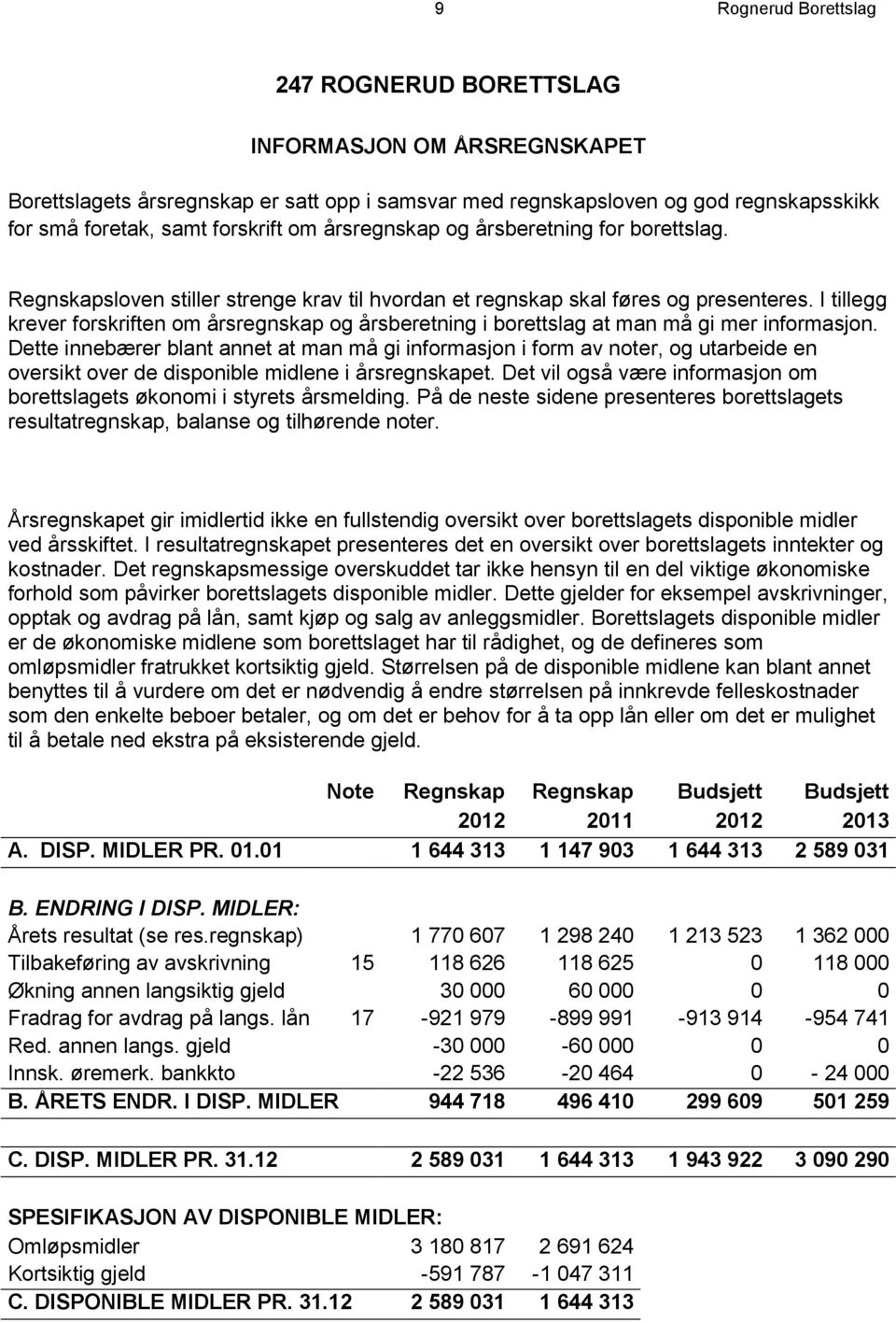 I tillegg krever forskriften om årsregnskap og årsberetning i borettslag at man må gi mer informasjon.