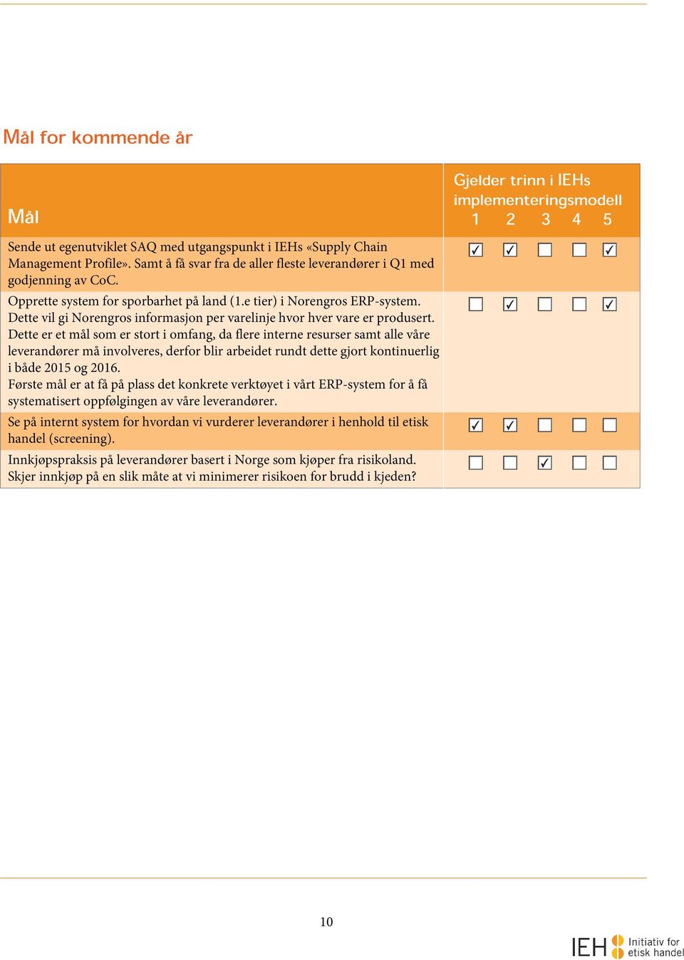 Dette er et mål som er stort i omfang, da flere interne resurser samt alle våre leverandører må involveres, derfor blir arbeidet rundt dette gjort kontinuerlig i både 2015 og 2016.