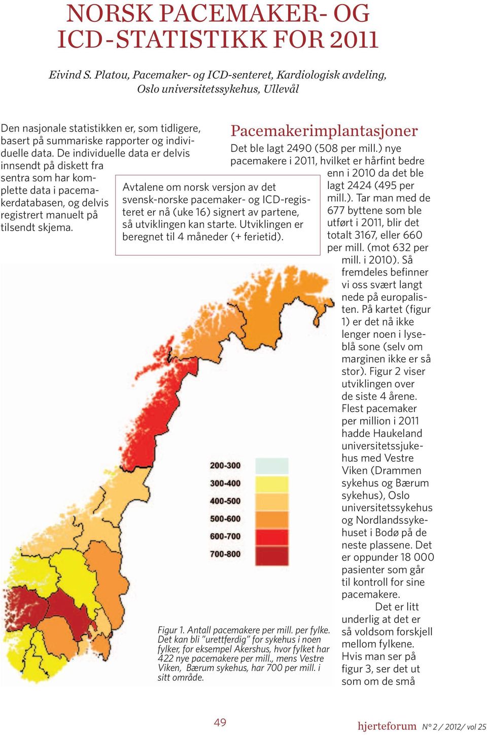 De individuelle data er delvis innsendt på diskett fra sentra som har komplette data i pacemakerdatabasen, og delvis registrert manuelt på tilsendt skjema.