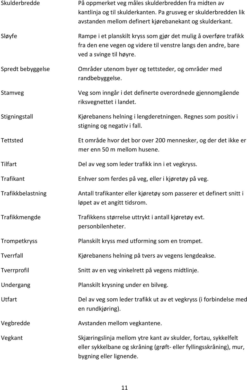 Rampe i et planskilt kryss som gjør det mulig å overføre trafikk fra den ene vegen og videre til venstre langs den andre, bare ved a svinge til høyre.