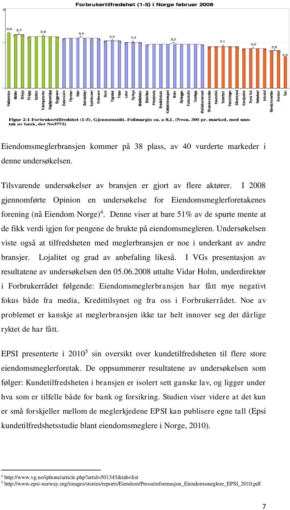 Denne viser at bare 51% av de spurte mente at de fikk verdi igjen for pengene de brukte på eiendomsmegleren.