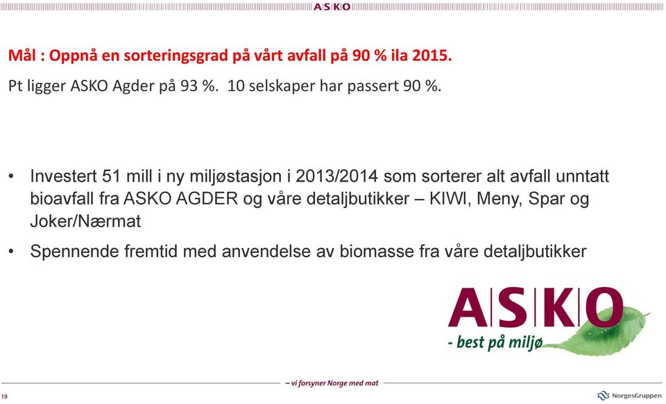 Investert 51 mill i ny miljøstasjon i 2013/2014 som sorterer alt avfall unntatt