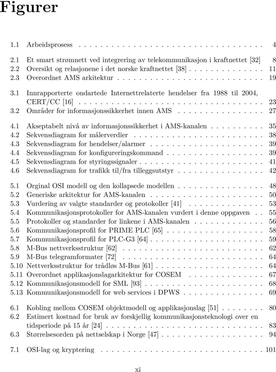 1 Innrapporterte ondartede Internettrelaterte hendelser fra 1988 til 2004, CERT/CC [16].................................. 23 3.2 Områder for informasjonssikkerhet innen AMS................ 27 4.