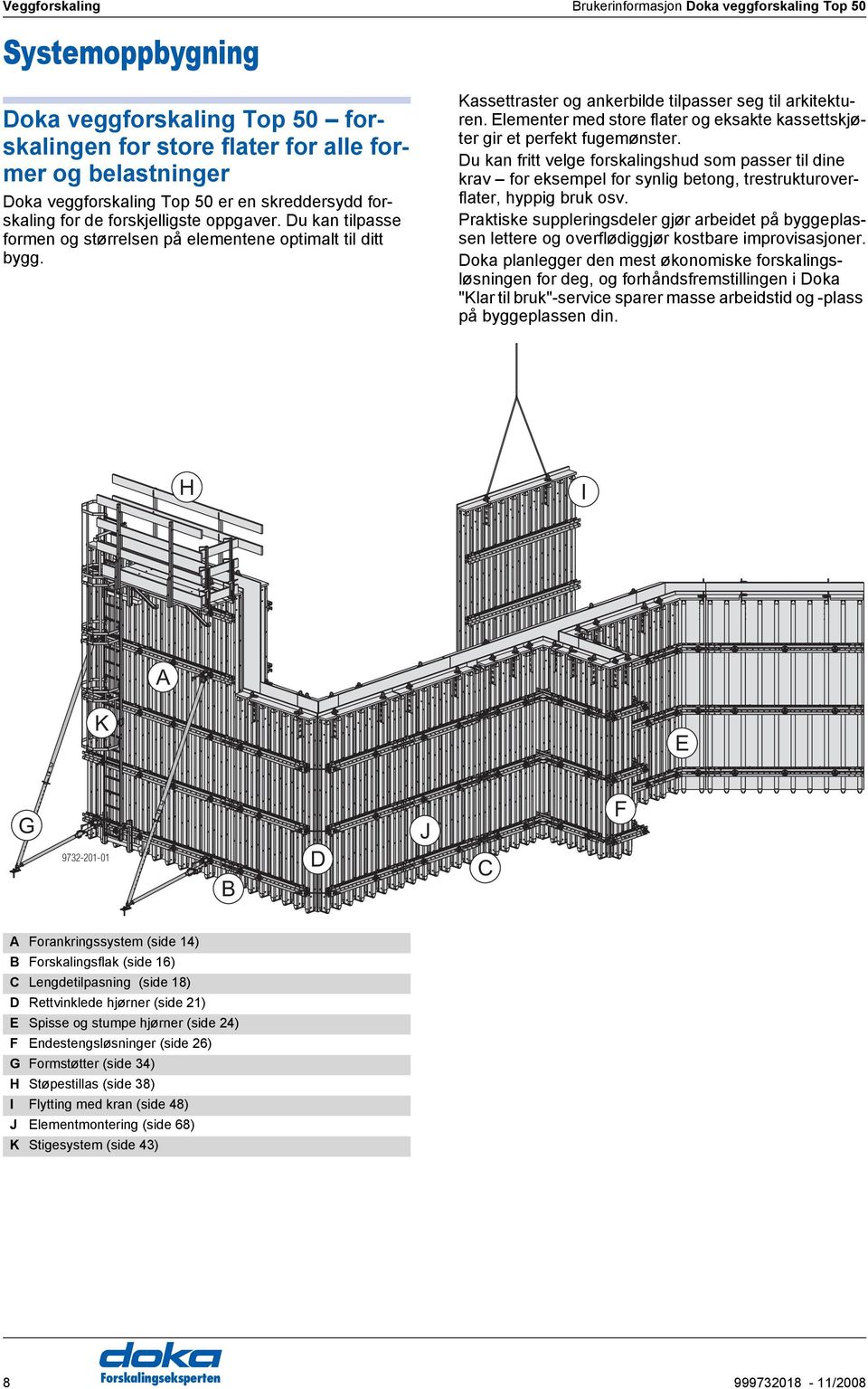 Kassettraster og ankerbilde tilpasser seg til arkitekturen. Elementer med store flater og eksakte kassettskjøter gir et perfekt fugemønster.