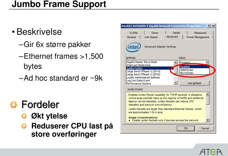 bytes Ad hoc standard er ~9k Økt