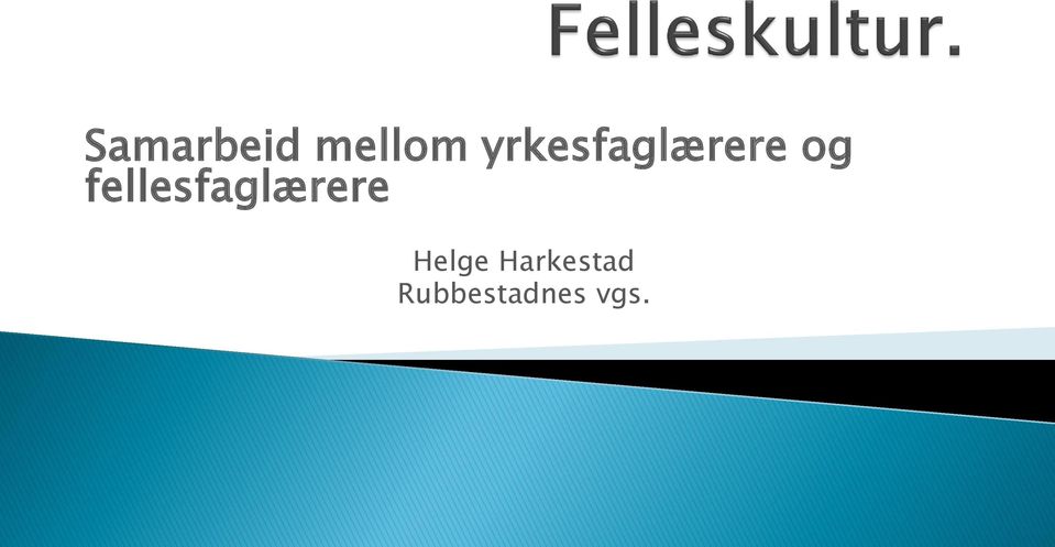 fellesfaglærere