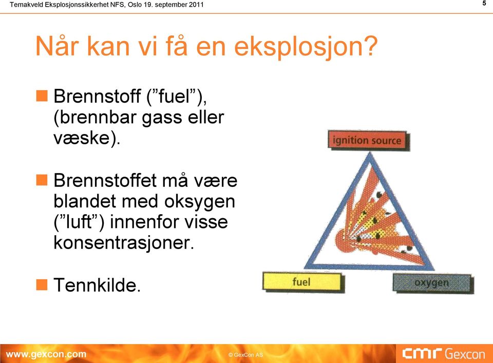 Brennstoff ( fuel ), (brennbar gass eller væske).