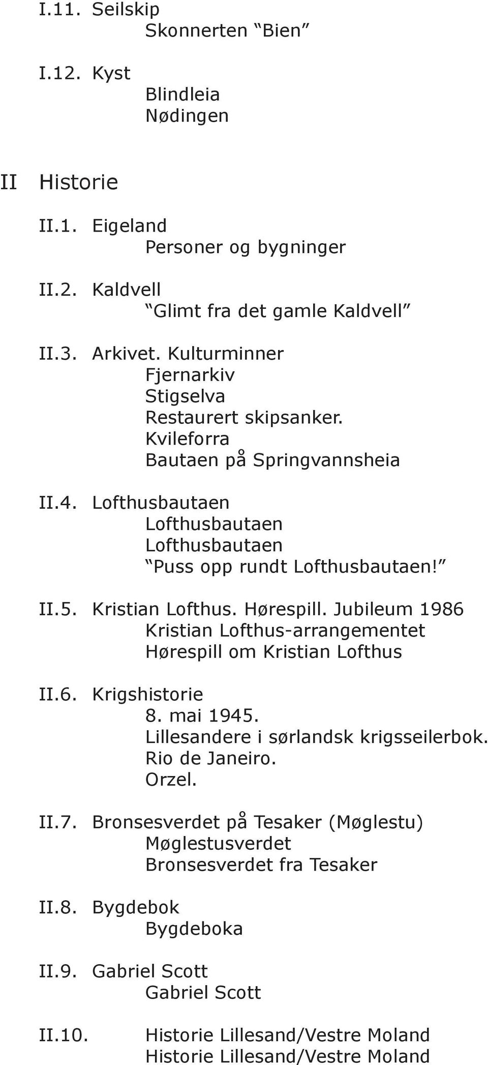 Kristian Lofthus. Hørespill. Jubileum 1986 Kristian Lofthus-arrangementet Hørespill om Kristian Lofthus II.6. Krigshistorie 8. mai 1945. Lillesandere i sørlandsk krigsseilerbok.