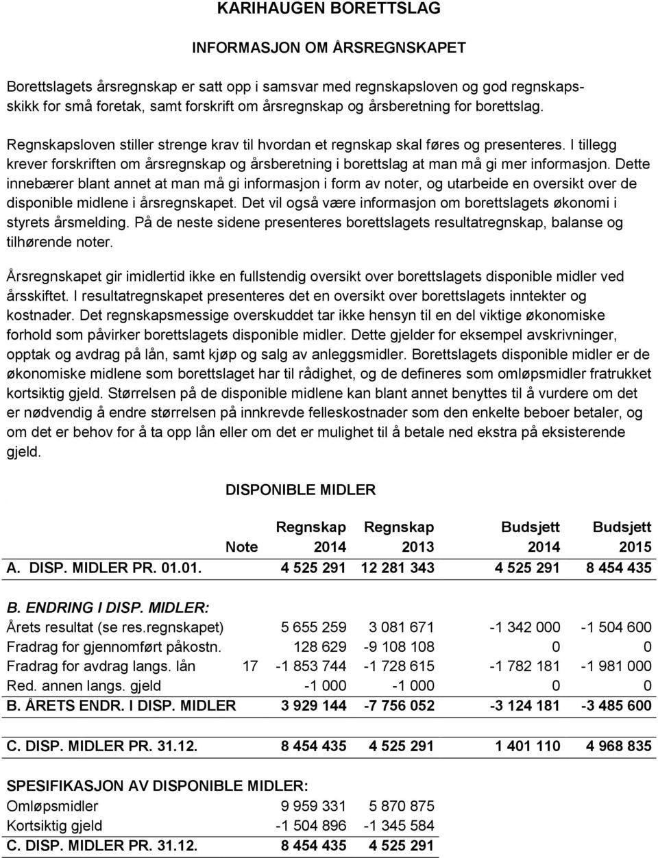 I tillegg krever forskriften om årsregnskap og årsberetning i borettslag at man må gi mer informasjon.