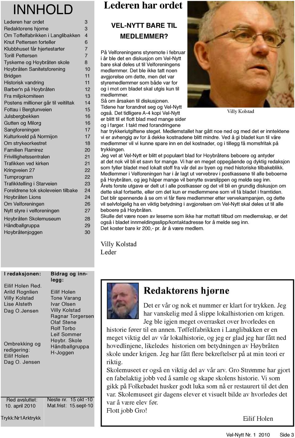 og Milorg 16 Sangforeningen 17 Kulturkveld på Normijon 17 Om strykeorkestret 18 Familien Ramirez 20 Frivillighetssentralen 21 Trafikken ved kirken 21 Kringveien 27 22 Turnprogram 22 Trafikktelling i