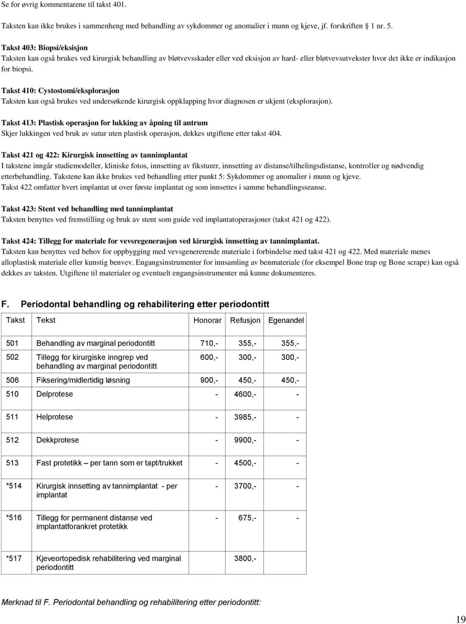 Takst 410: Cystostomi/eksplorasjon Taksten kan også brukes ved undersøkende kirurgisk oppklapping hvor diagnosen er ukjent (eksplorasjon).