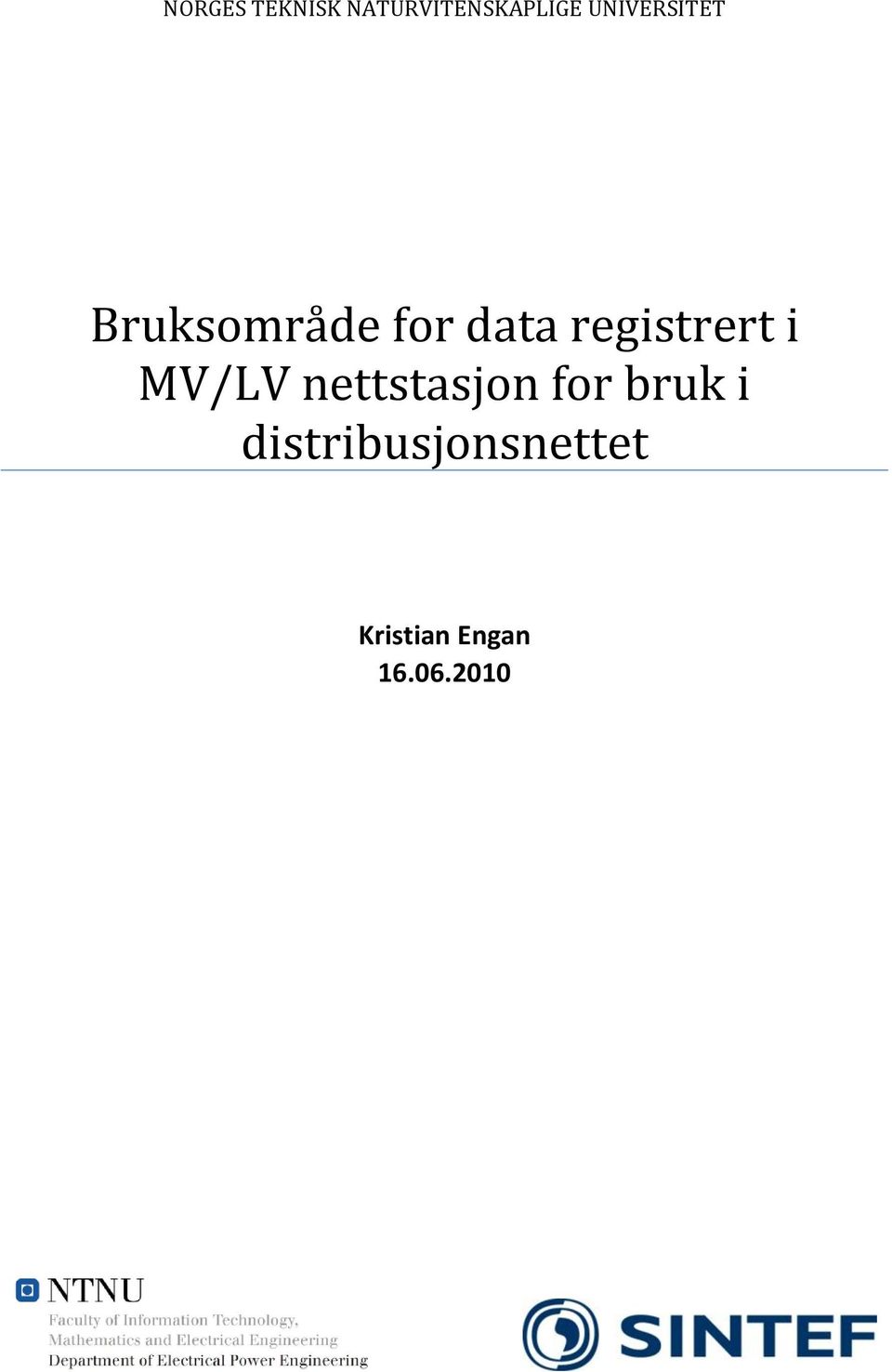 registrert i MV/LV nettstasjon for