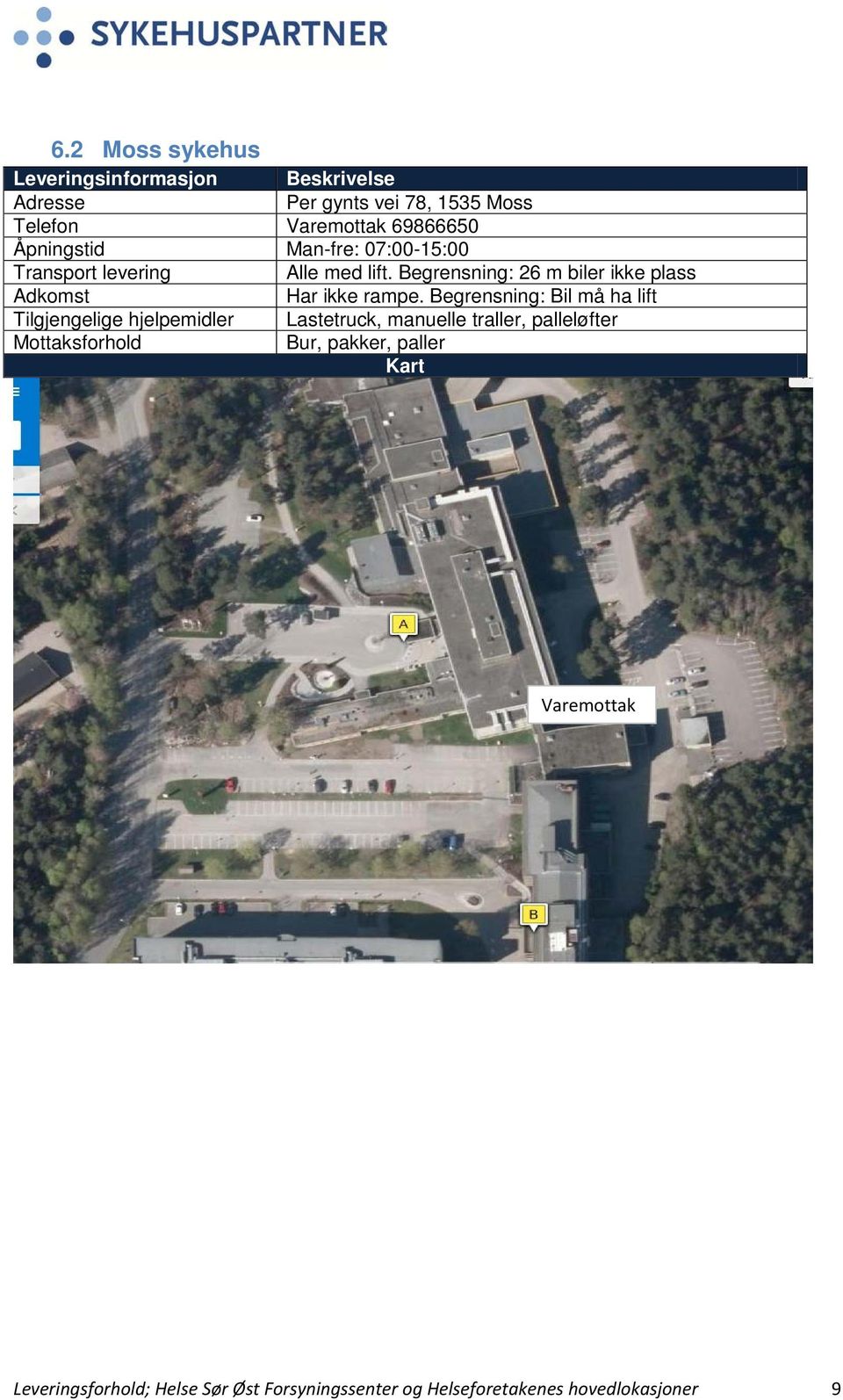 Begrensning: Bil må ha lift Tilgjengelige hjelpemidler Lastetruck, manuelle traller, palleløfter