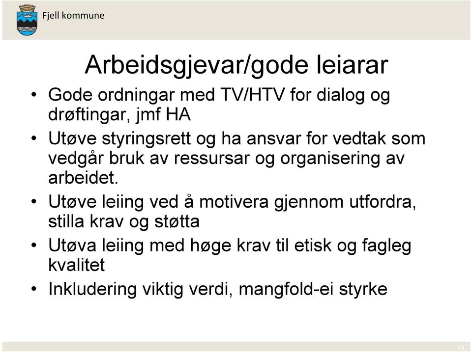 av arbeidet.