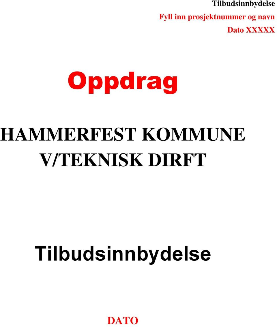 XXXXX Oppdrag HAMMERFEST