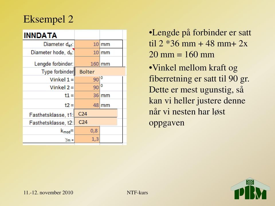 fiberretning er satt til 90 gr.