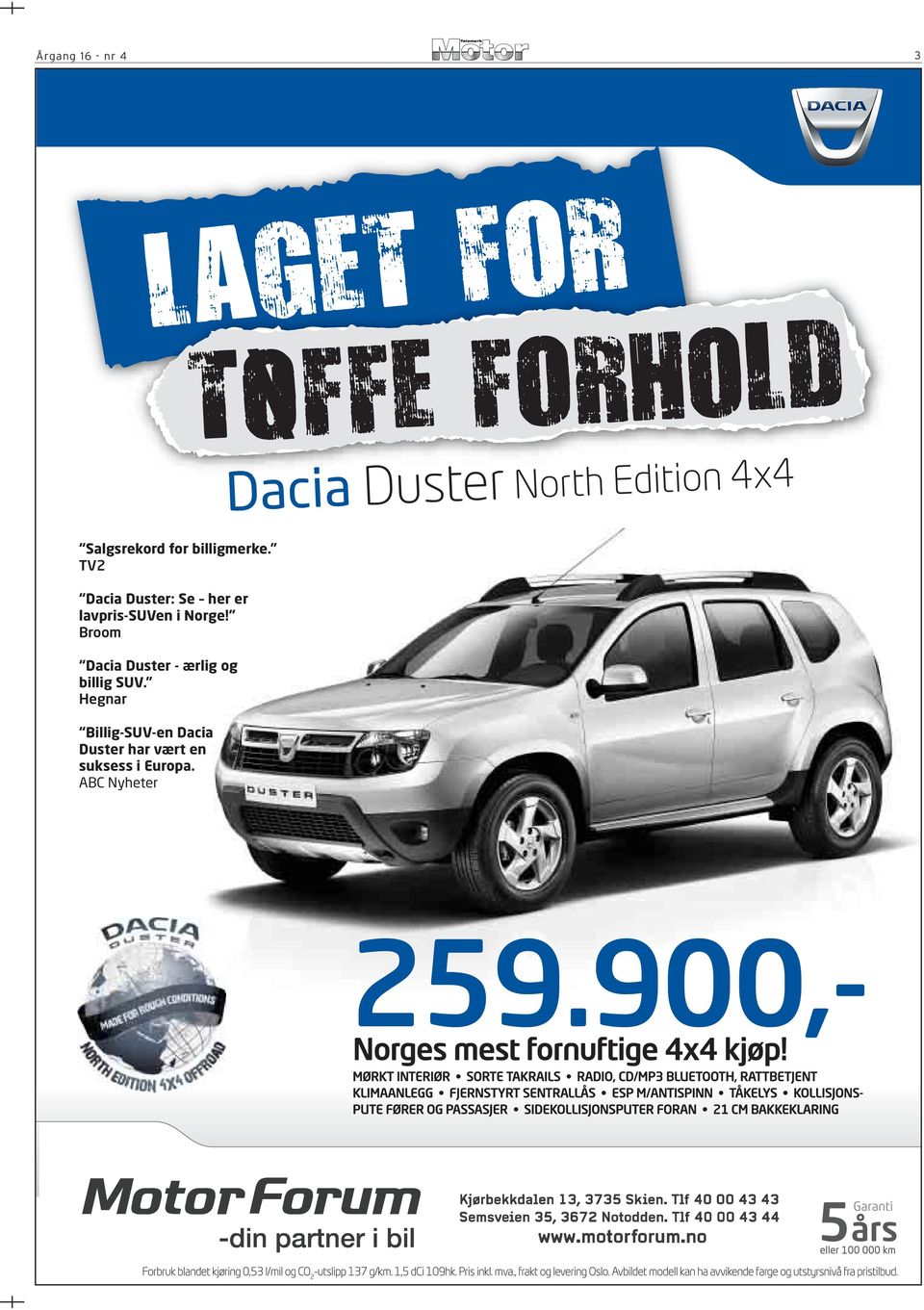 Broom Dacia Duster - ærlig og billig SUV.