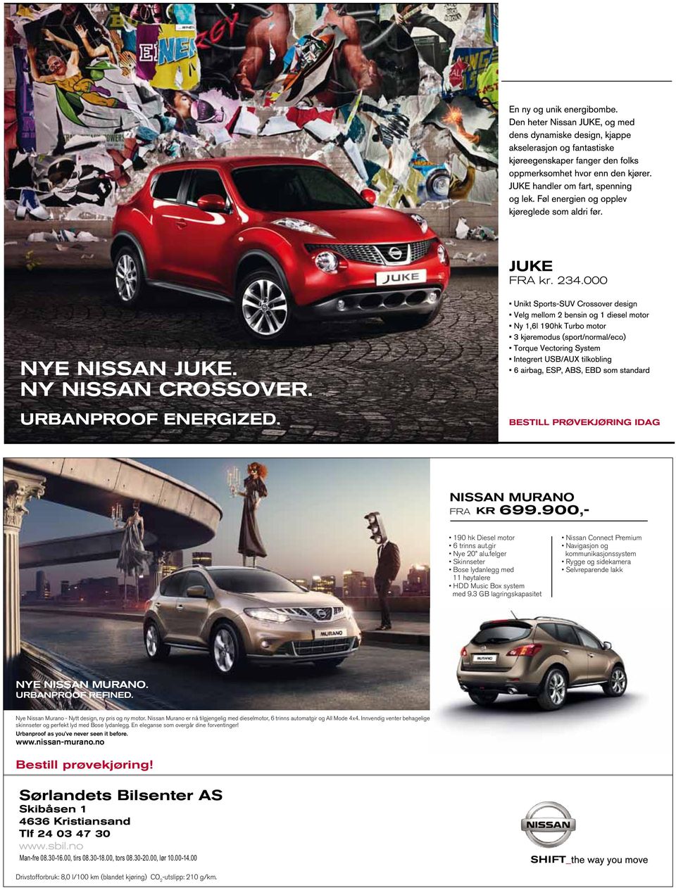 mva Nye Nissan Murano - Nytt design, ny pris og ny motor. Nissan Murano er nå tilgjengelig med dieselmotor, 6 trinns automatgir og All Mode 4x4.