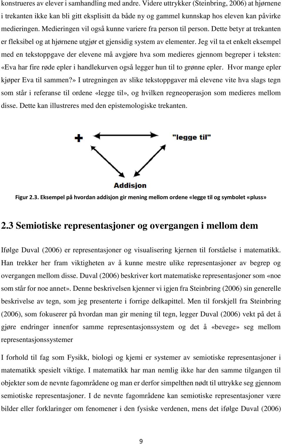 Medieringen vil også kunne variere fra person til person. Dette betyr at trekanten er fleksibel og at hjørnene utgjør et gjensidig system av elementer.