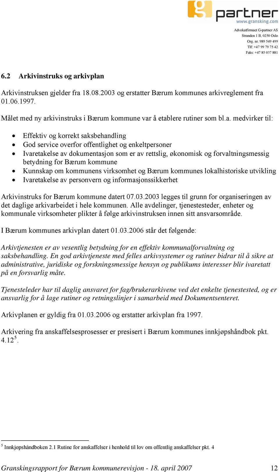 kivinstruks i Bærum kommune var