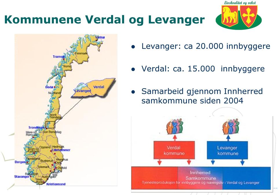 000 innbyggere Verdal: ca. 15.