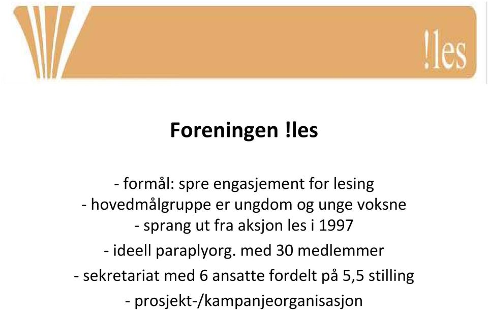 ungdom og unge voksne -sprang ut fra aksjon les i 1997 -