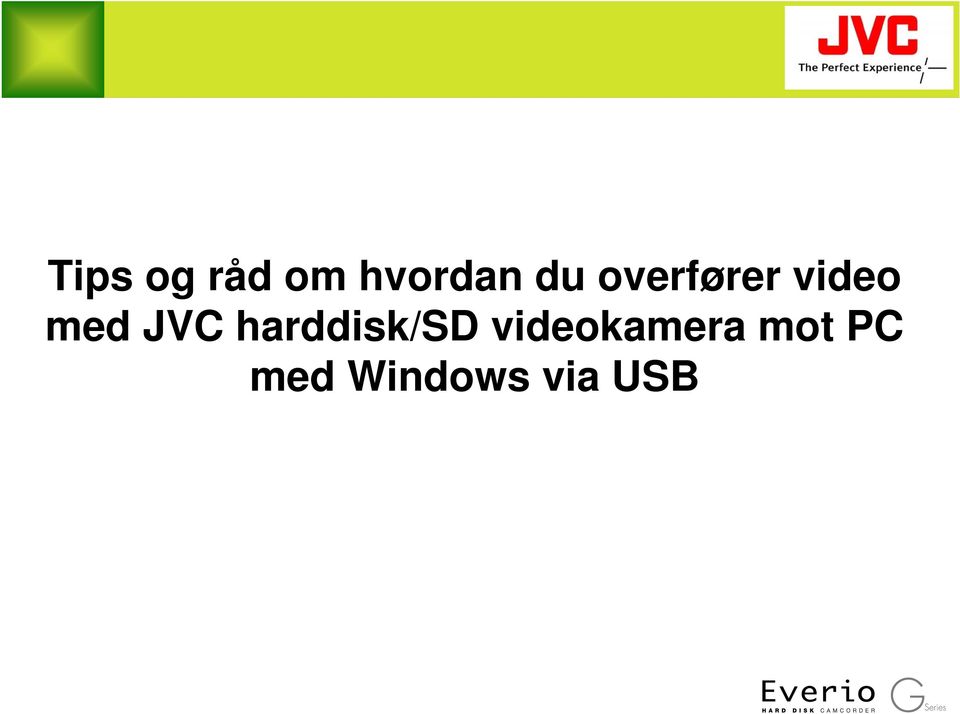 JVC harddisk/sd