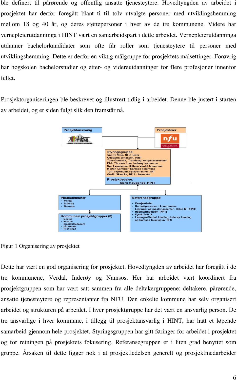 Videre har vernepleierutdanninga i HINT vært en samarbeidspart i dette arbeidet.