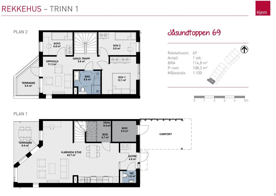 7 m² SOV 2 SOV 2 SOV 1 12.1 m² SOV 1 12.1 m² 5.0 m² 5.0 m² Selvaag Bolig Selvaa Rog Besøksadresse: A Tel: + 47 02224 Tel: + 4.5 m² 4.5 m² WC 1.6 m² 6.0 m² Tegningstype: Tegnin SALGSTEGN 5.