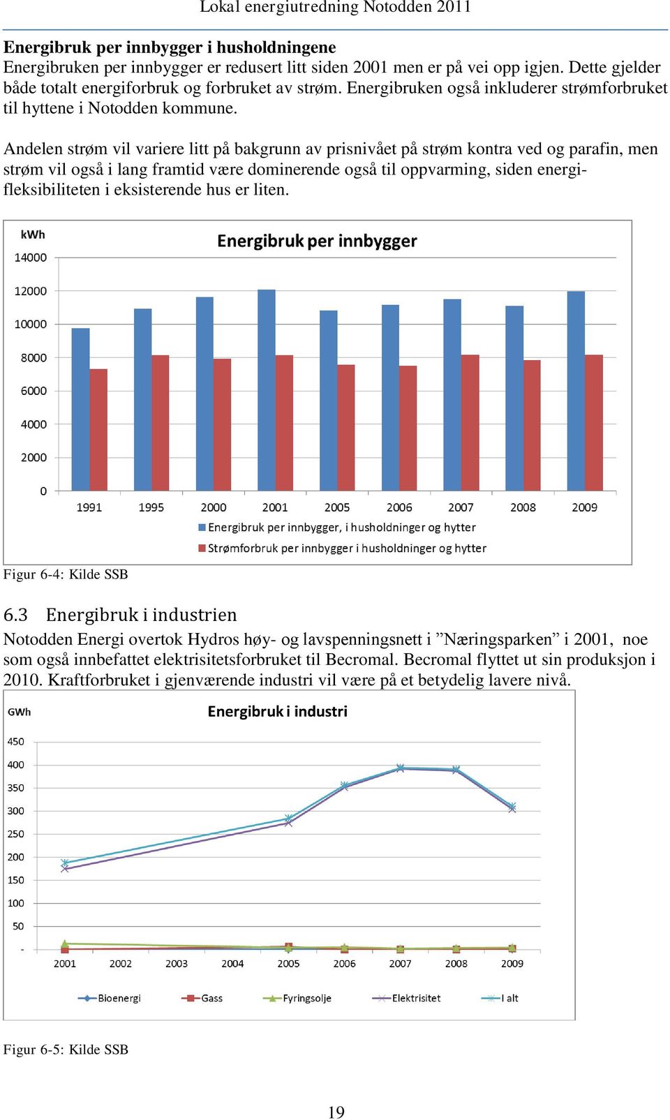 Andelen strøm vil variere litt på bakgrunn av prisnivået på strøm kontra ved og parafin, men strøm vil også i lang framtid være dominerende også til oppvarming, siden energifleksibiliteten i