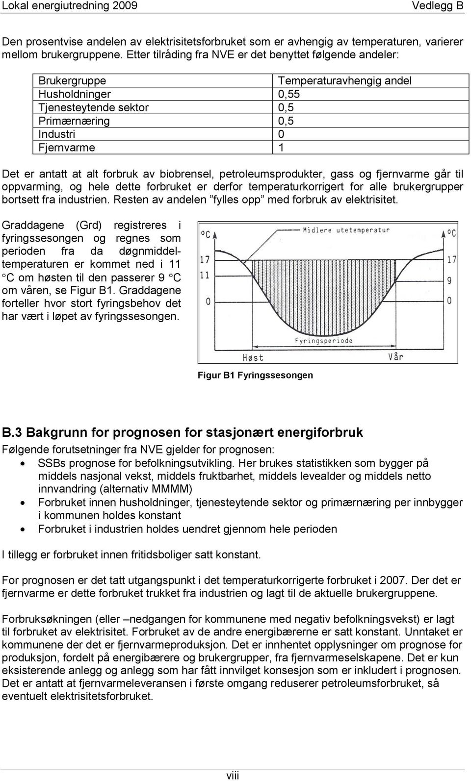 alt forbruk av biobrensel, petroleumsprodukter, gass og fjernvarme går til oppvarming, og hele dette forbruket er derfor temperaturkorrigert for alle brukergrupper bortsett fra industrien.