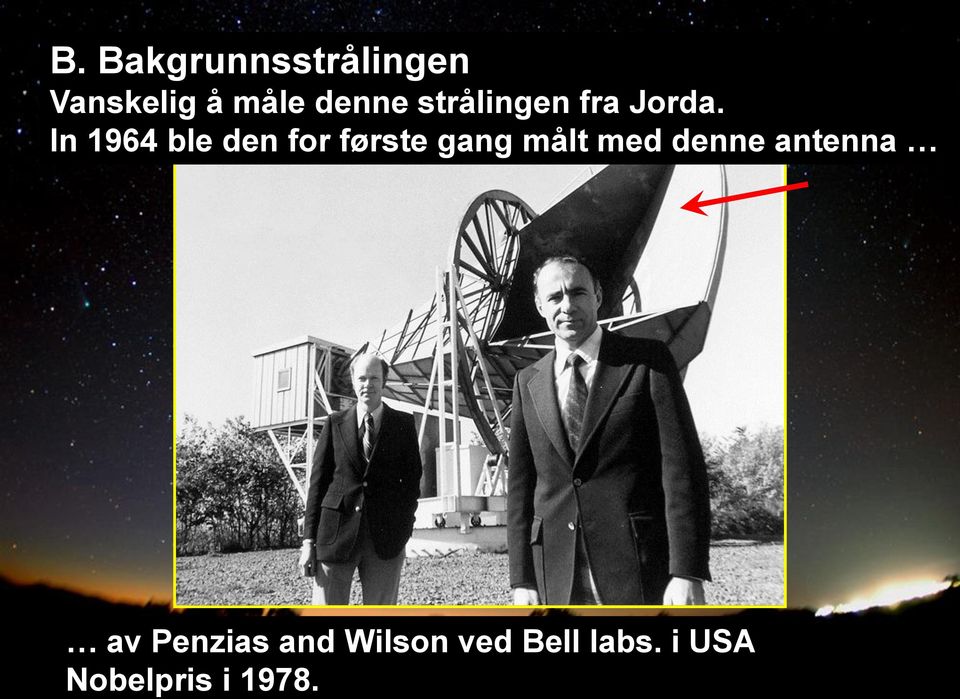 In 1964 ble den for første gang målt med