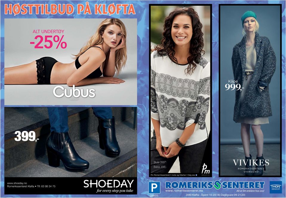 no ROMERIKSSENTERET VIVIKES.NO www.shoeday.