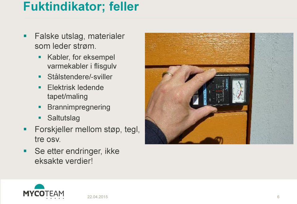 Elektrisk ledende tapet/maling Brannimpregnering Saltutslag