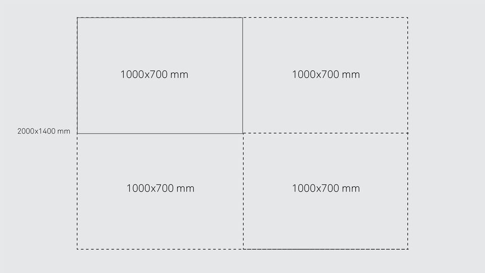 2000x1400 mm