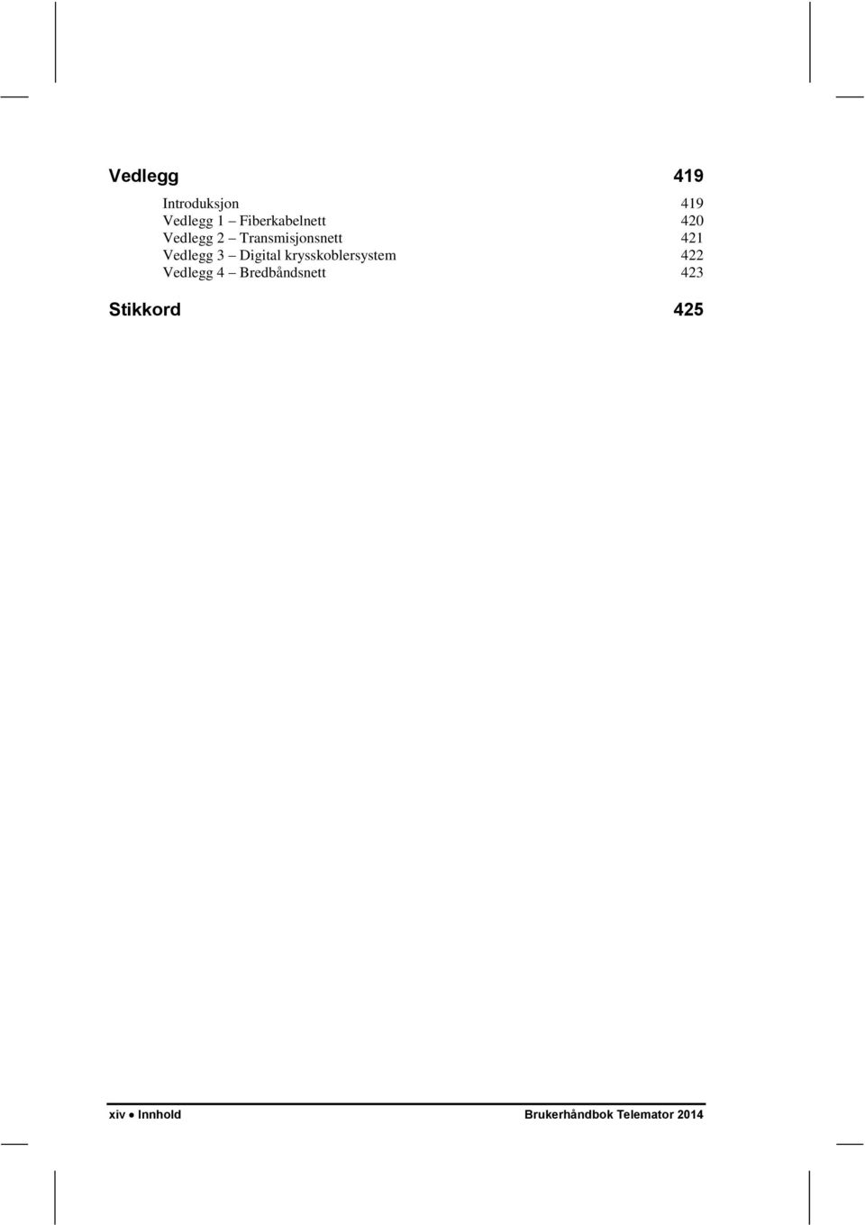 Vedlegg 3 Digital krysskoblersystem 422 Vedlegg 4