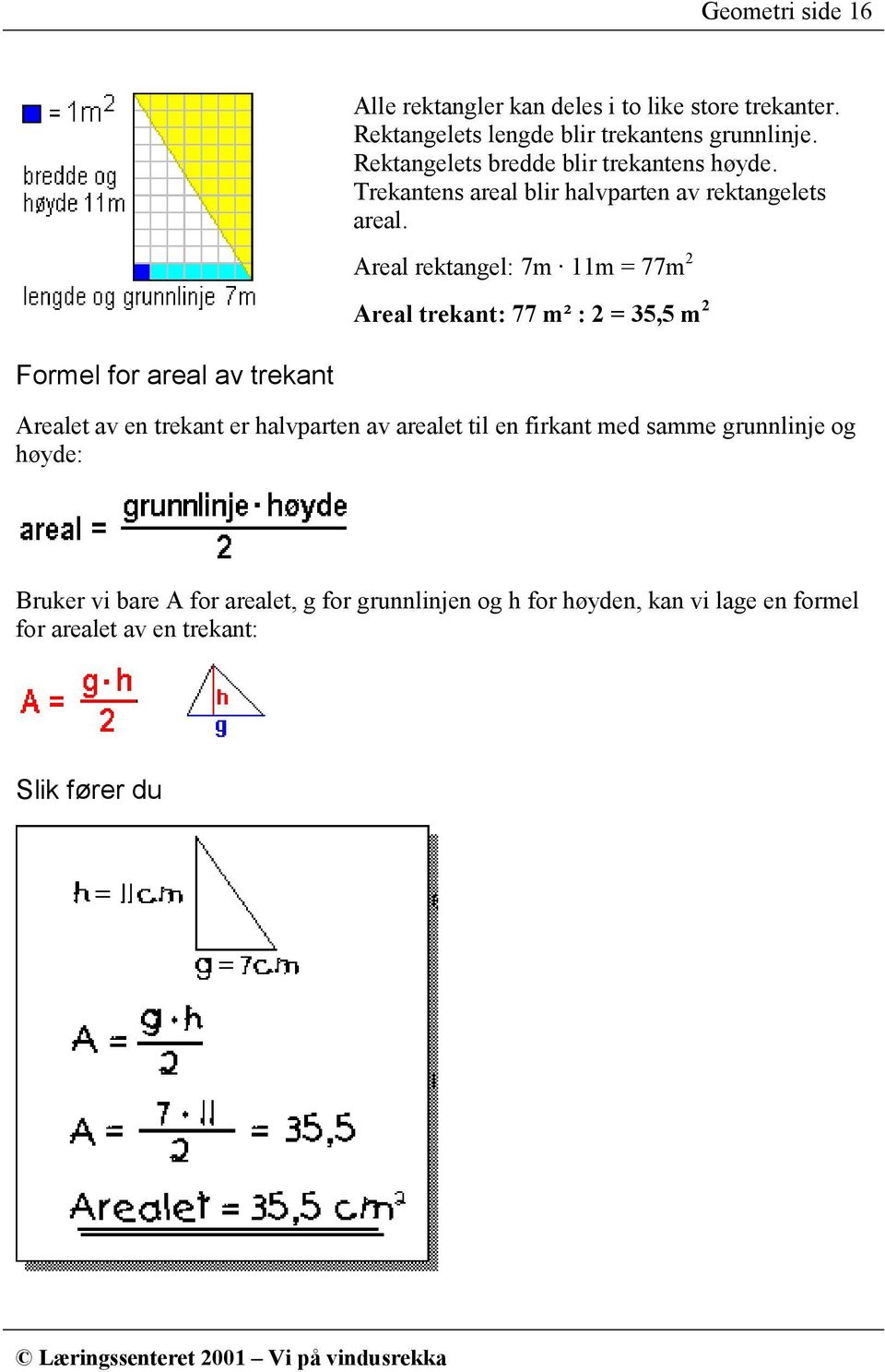 Areal og omkrets av trekant