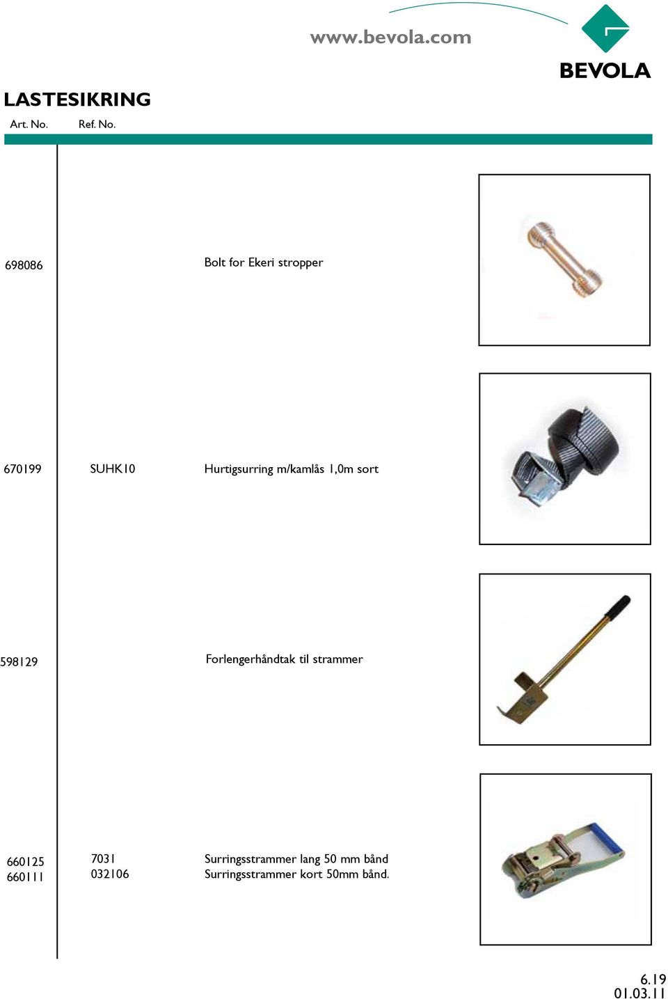 Forlengerhåndtak til strammer 660125 660111 7031