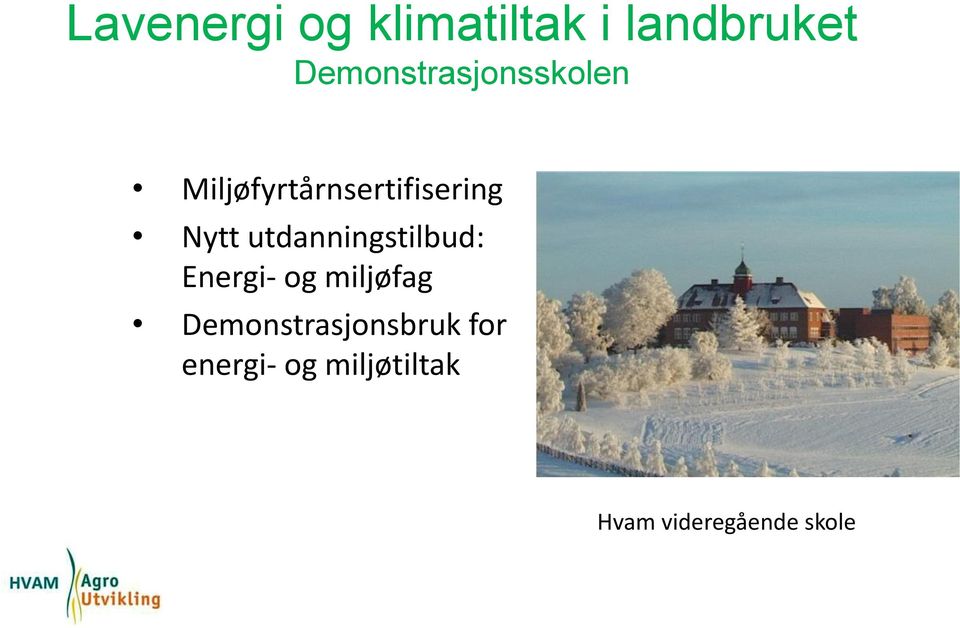 Nytt utdanningstilbud: Energi- og miljøfag