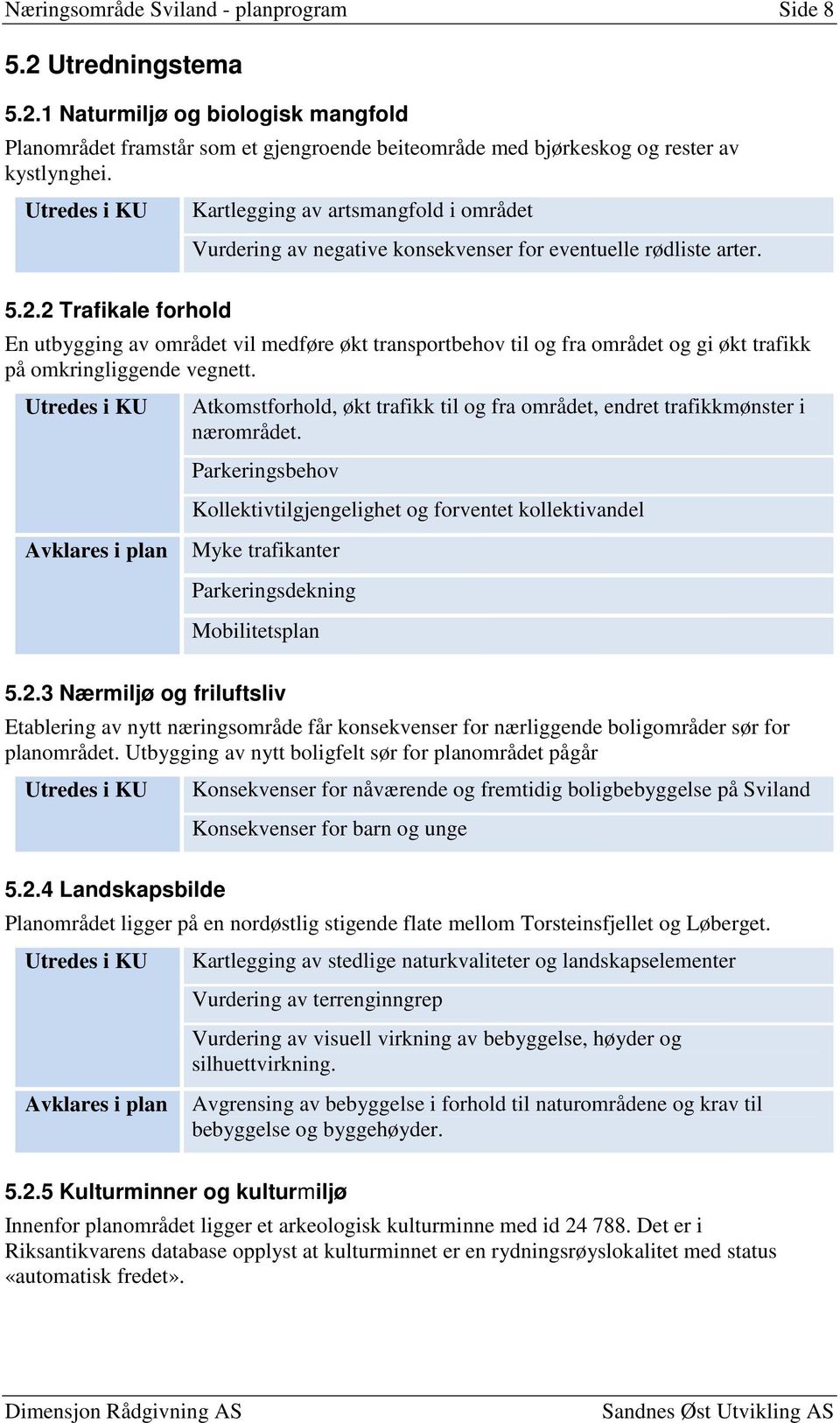 2 Trafikale forhold En utbygging av området vil medføre økt transportbehov til og fra området og gi økt trafikk på omkringliggende vegnett.