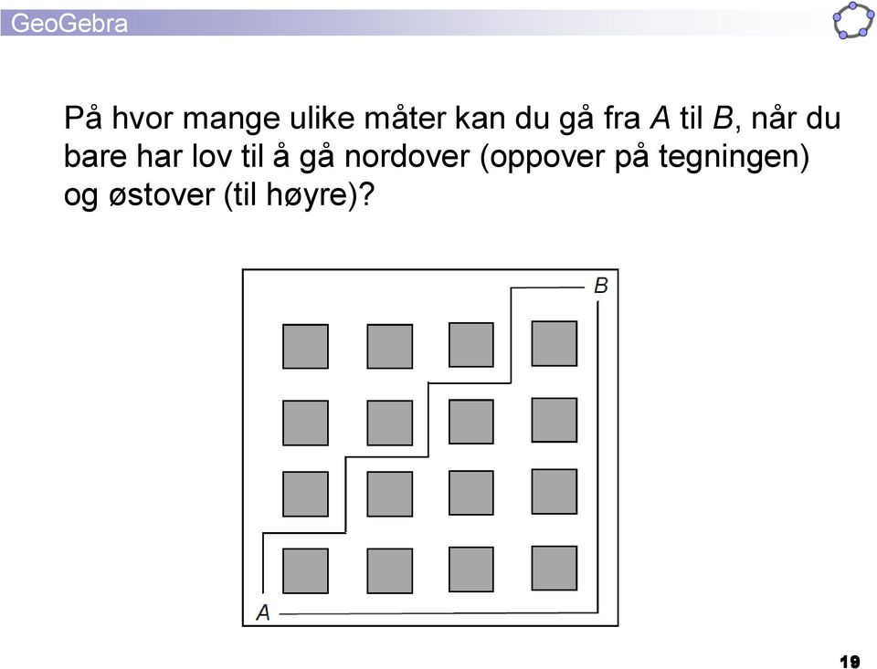 lov til å gå nordover (oppover på