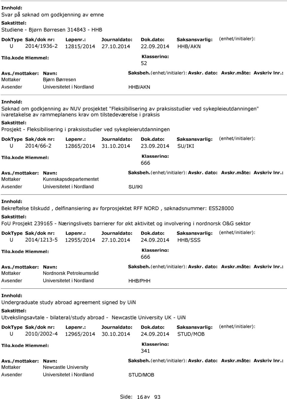 tilstedeværelse i praksis Prosjekt - Fleksibilisering i praksisstudier ved sykepleierutdanningen 2014/66-2 12865/2014 23.09.2014 /K 666 Avs./mottaker: Navn: aksbeh. Avskr. dato: Avskr.